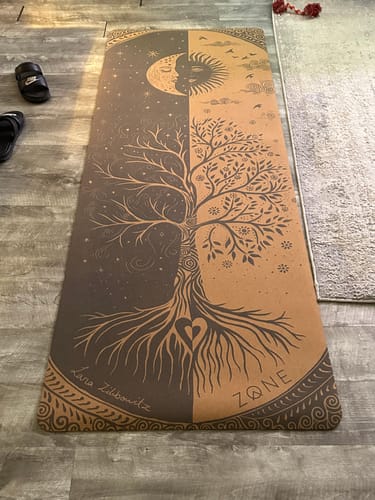 Customer photo review of The Cycle Of Life Cork Yoga Mat