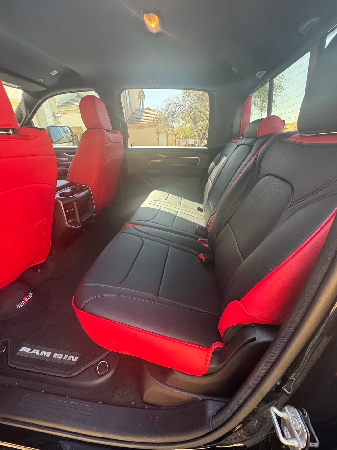 Customer photo review of 2019+ Dodge Ram Crew Cab Premium Custom Leather Seat Covers