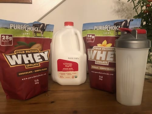 Customer photo review of Whey Protein Isolate with Organic Vanilla