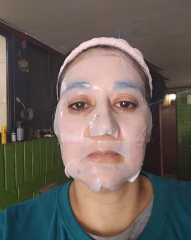 Customer photo review of The Naked Skin Bio-Collagen Mask