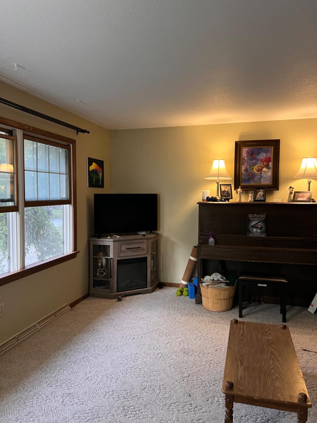 Customer photo review of Dale 43" Corner Fireplace TV Stand