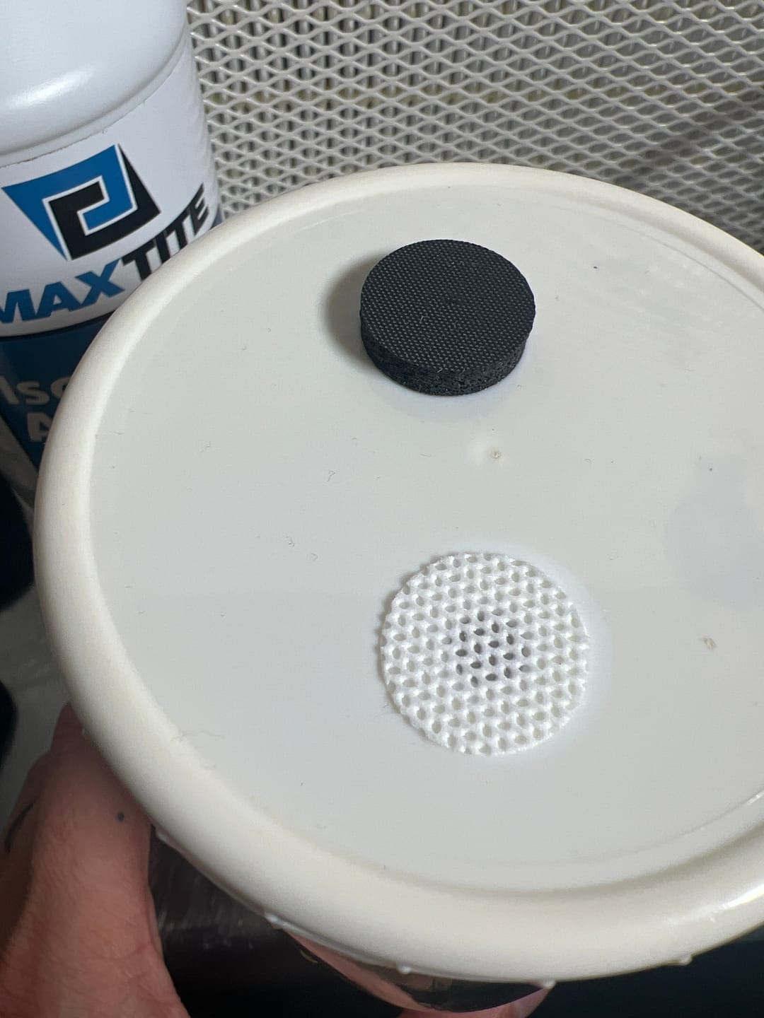 Customer photo review of Adherable Lid Filters For Plant & Mushroom Tissue Culture