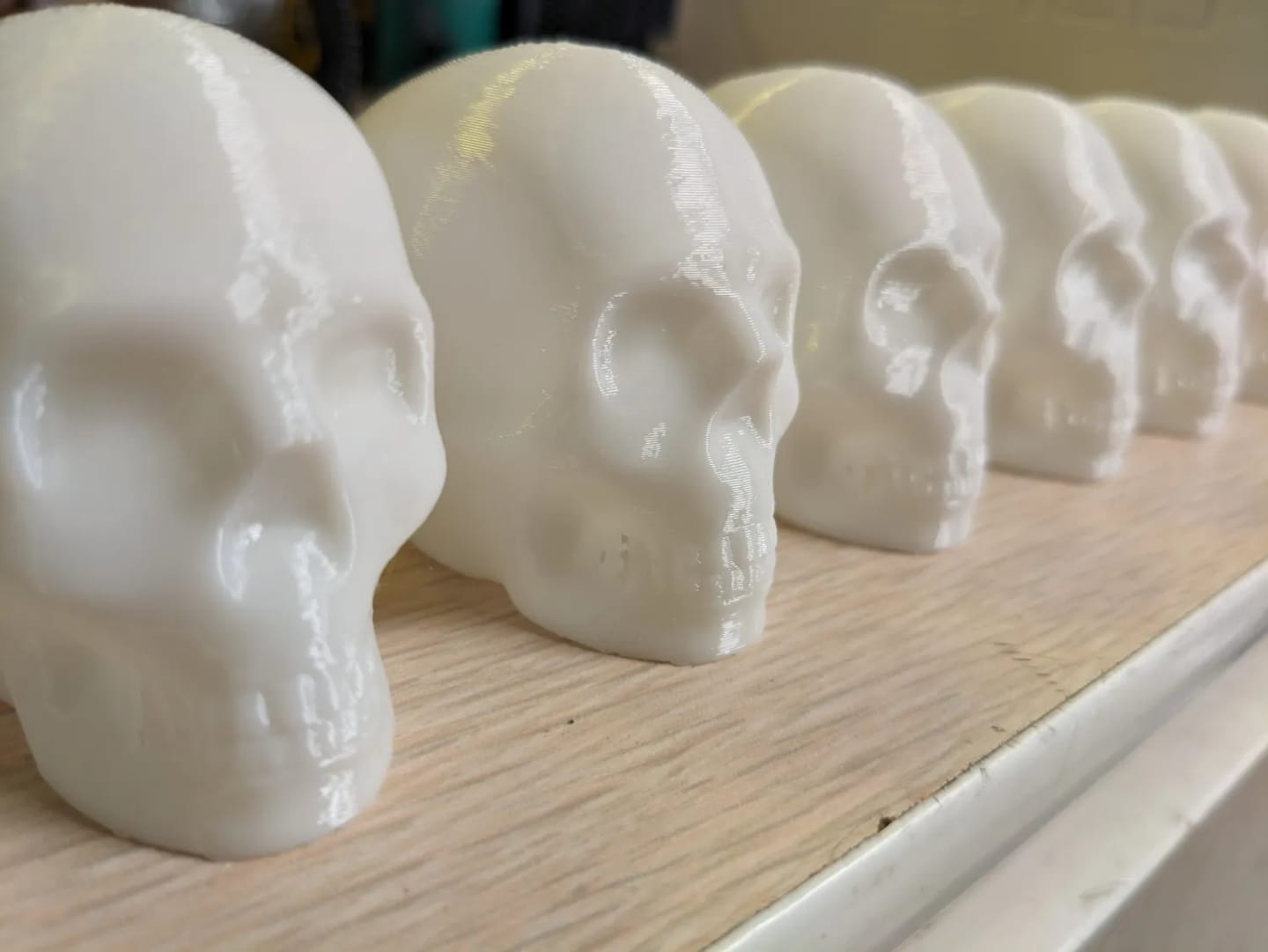 Customer photo review of Cloudy White PETG Filament 1.75mm 1kg