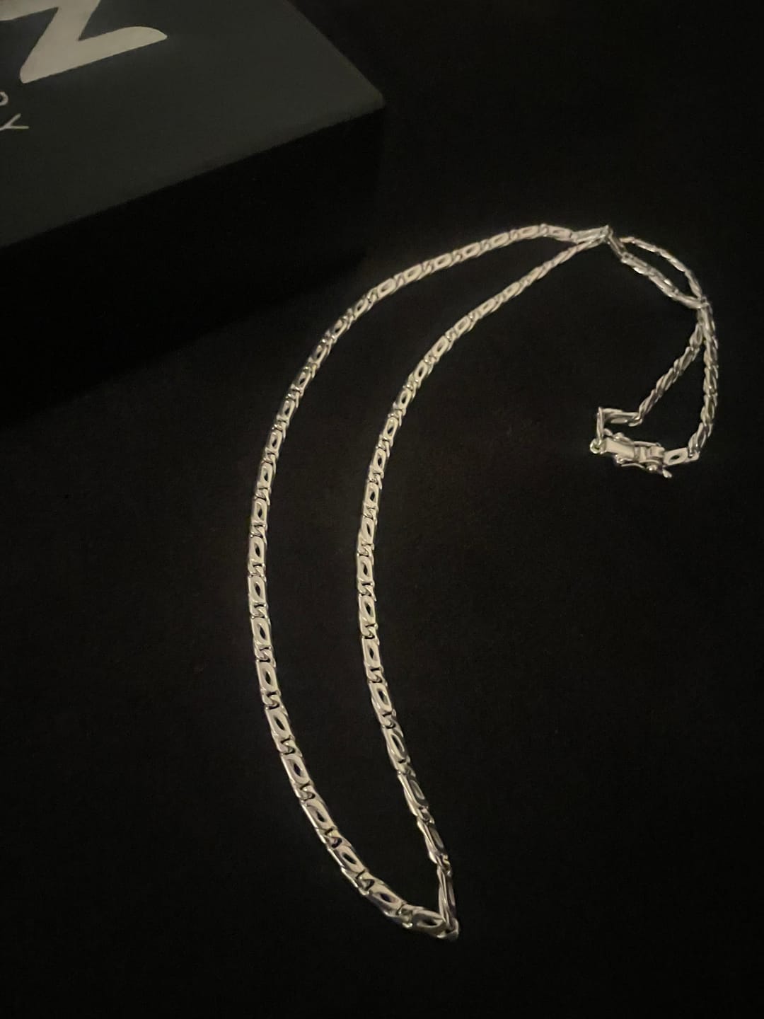 Customer photo review of Cadena Mónaco de Plata ley 950 3mm