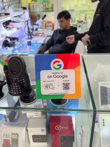 Customer photo review of Google Review NFC Plate +  QR Code