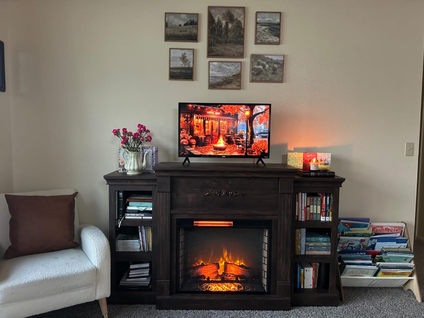 Customer photo review of Lenore 70" Fireplace TV Stand