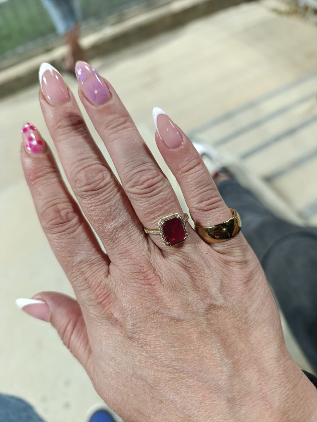 Customer photo review of 5mm - 14k Yellow Gold Tungsten Wedding Band, High Polish Dome Shape, Anniversary Ring