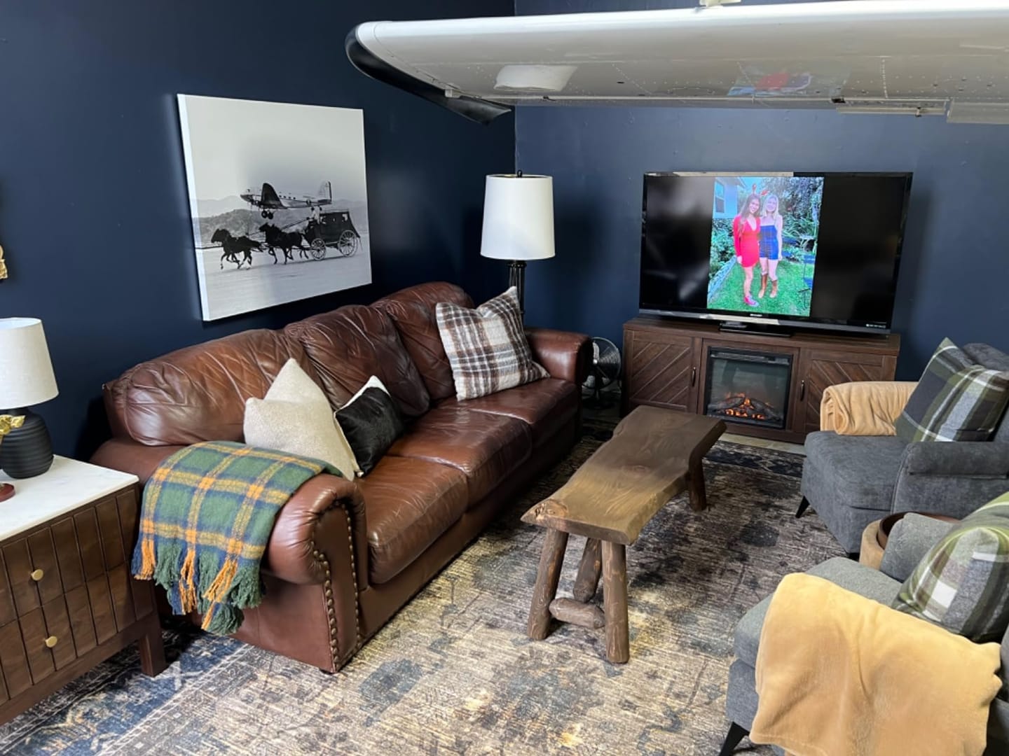 Customer photo review of Hilo 58" Rustic Fireplace TV Stand