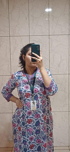 Customer photo review of "Sunaina" Floral Cotton kurta