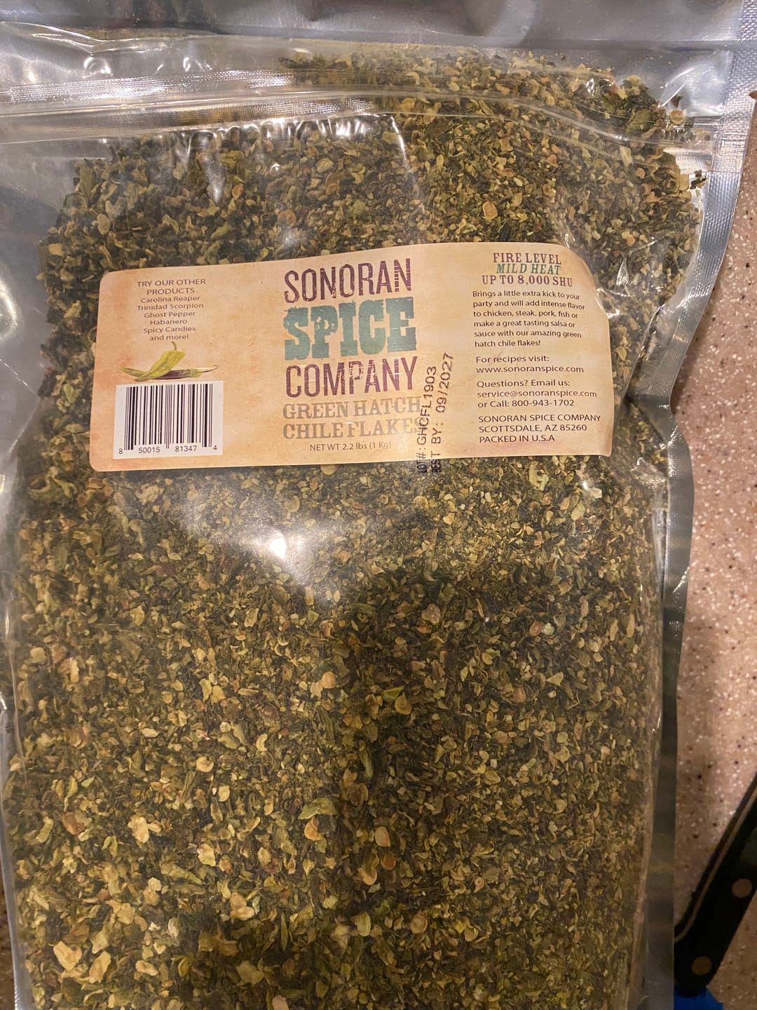 Customer photo review of Hatch Green Chile Flakes