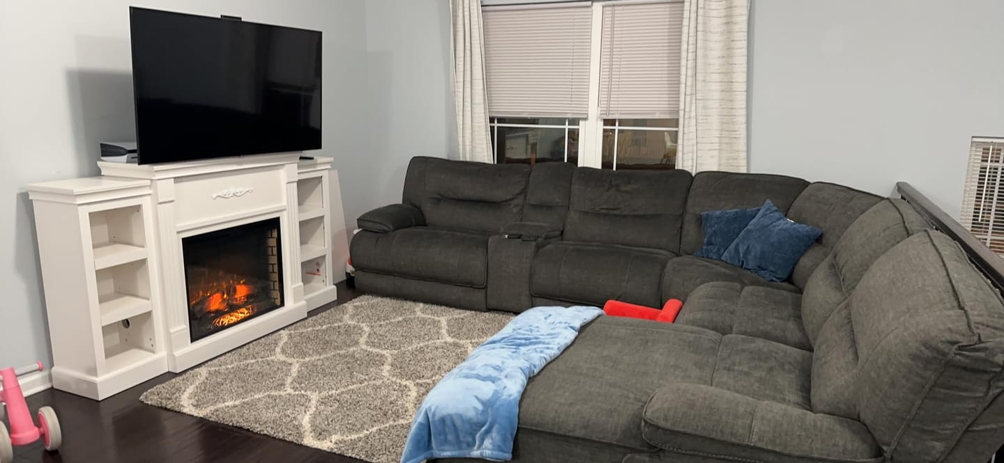 Customer photo review of Lenore 70" Fireplace TV Stand