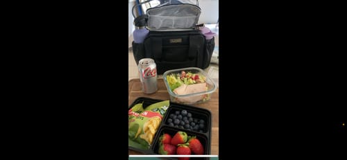 Customer photo review of Luxe Insulated Lunch Bag - Black - Ships Mid-September