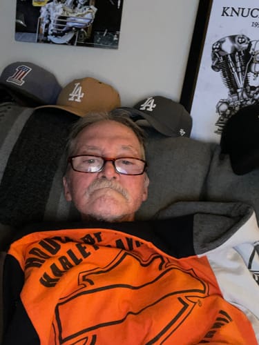 T-shirt quilt with motorcycles, biking themes by Ron from CA