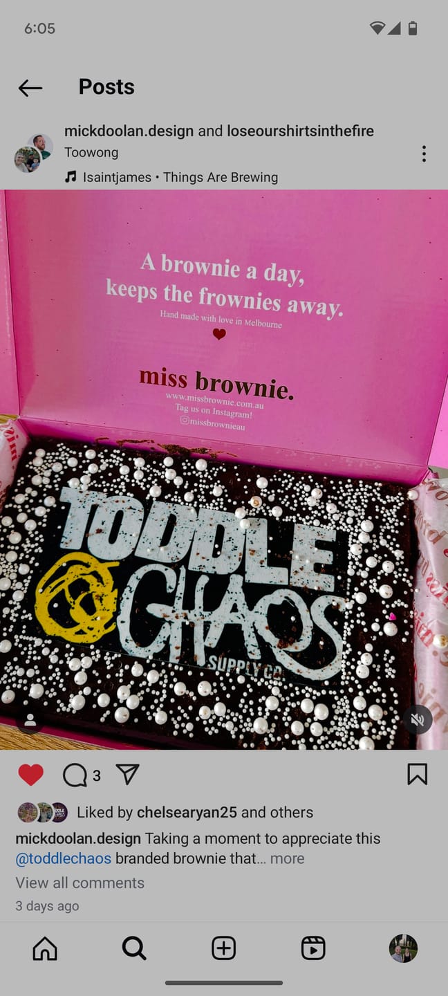 Customer photo review of Custom Image Brownie