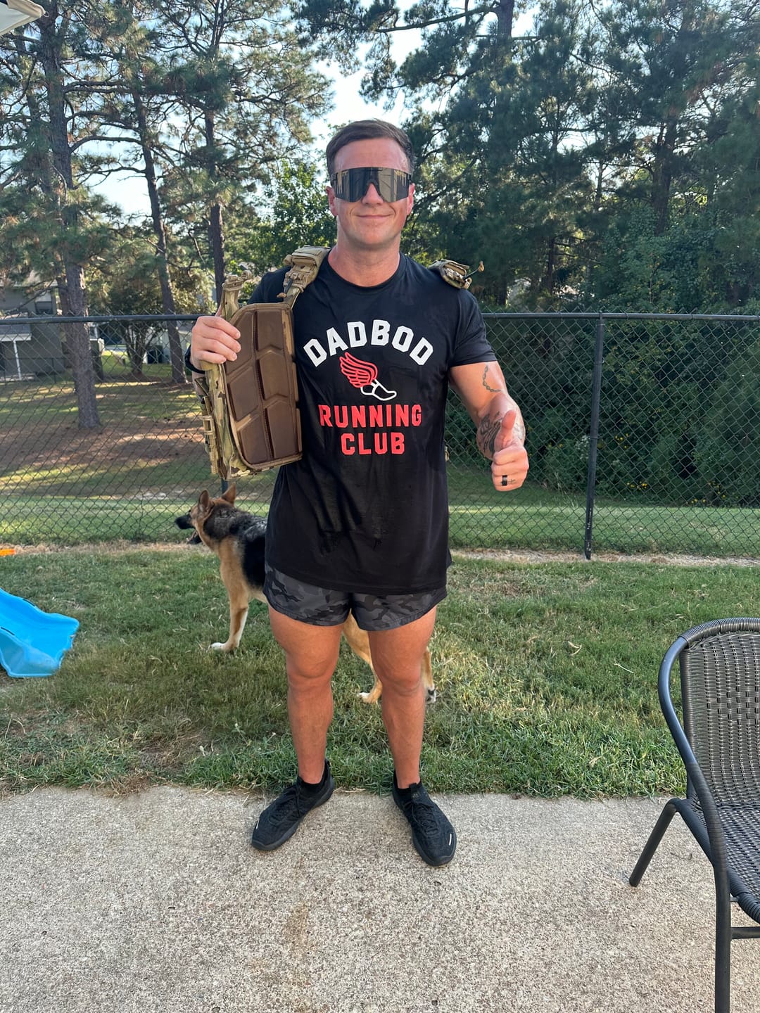 Customer photo review of Dadbod Running Club Shirt