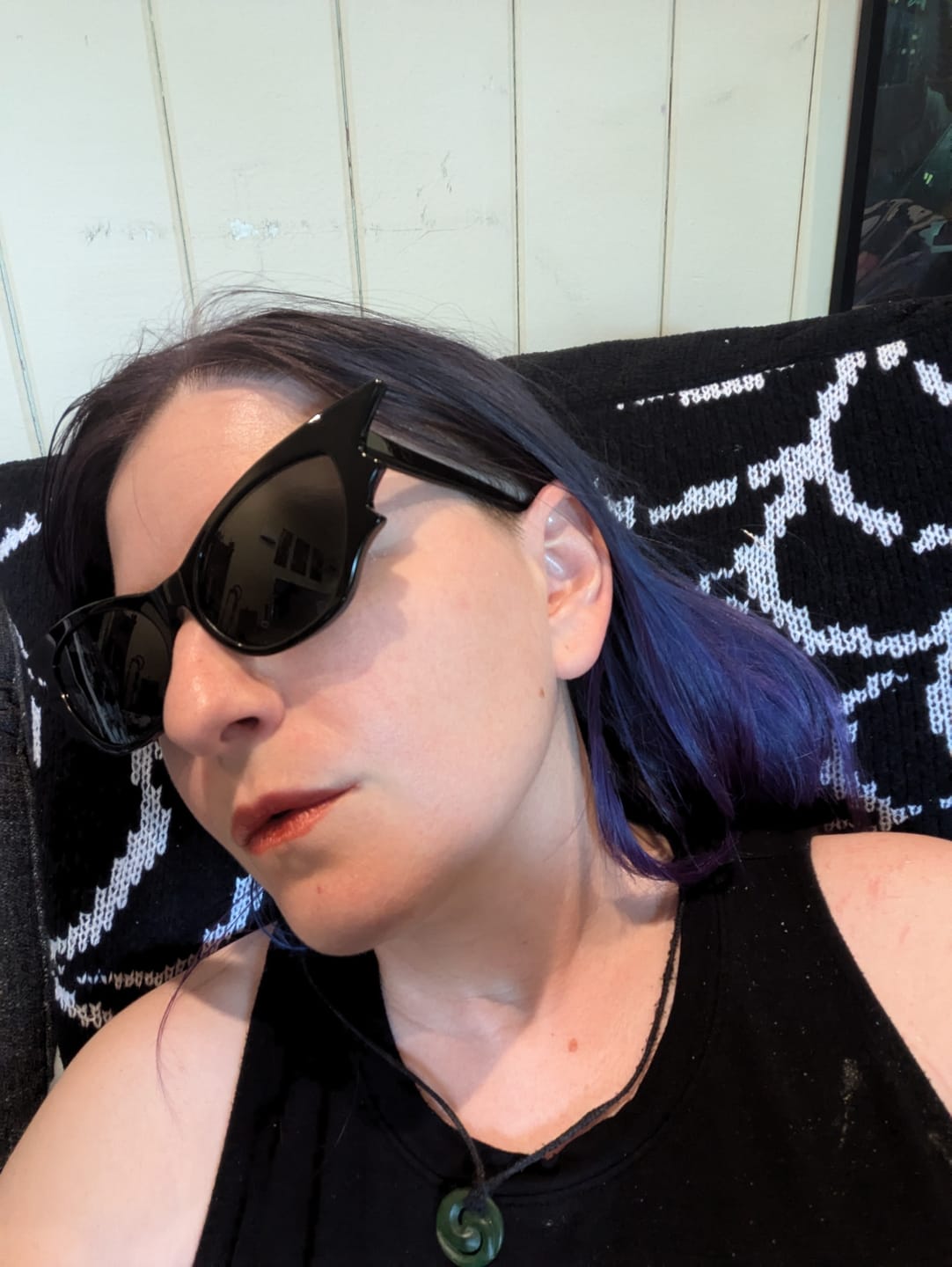 Customer photo review of Vamp Batwing Sunglasses in Black