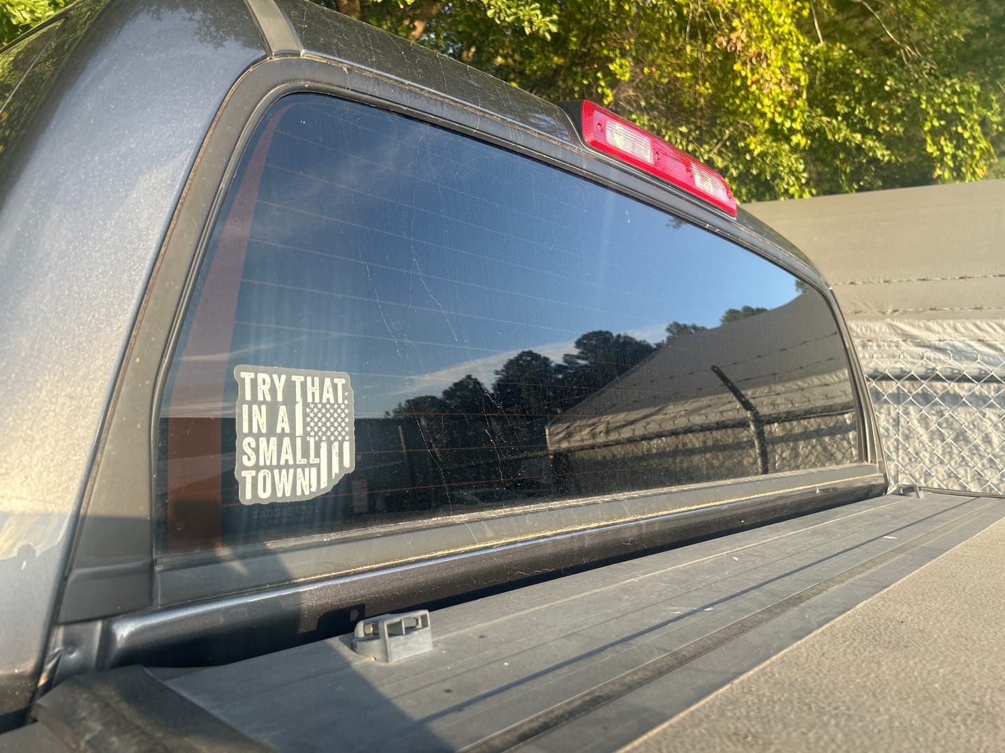 Customer photo review of Try That In A Small Town Decal