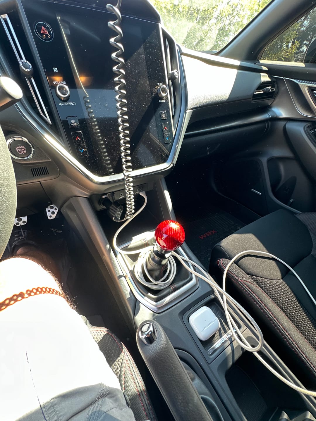 Customer photo review of Weighted Red Carbon Fiber Shift Knobs