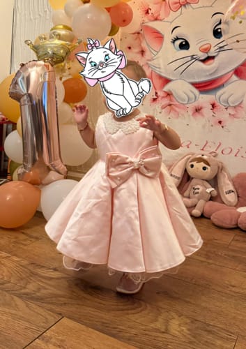 Customer photo review of Girl Christmas Dress Toddler Princess Dress Summer Beaded Bow Dress Birthday Party Dress