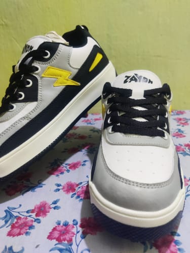 Customer photo review of FONZY Black Yellow Men's casual sneaker