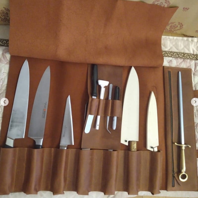 Customer photo review of The Professional's Leather Knife Roll