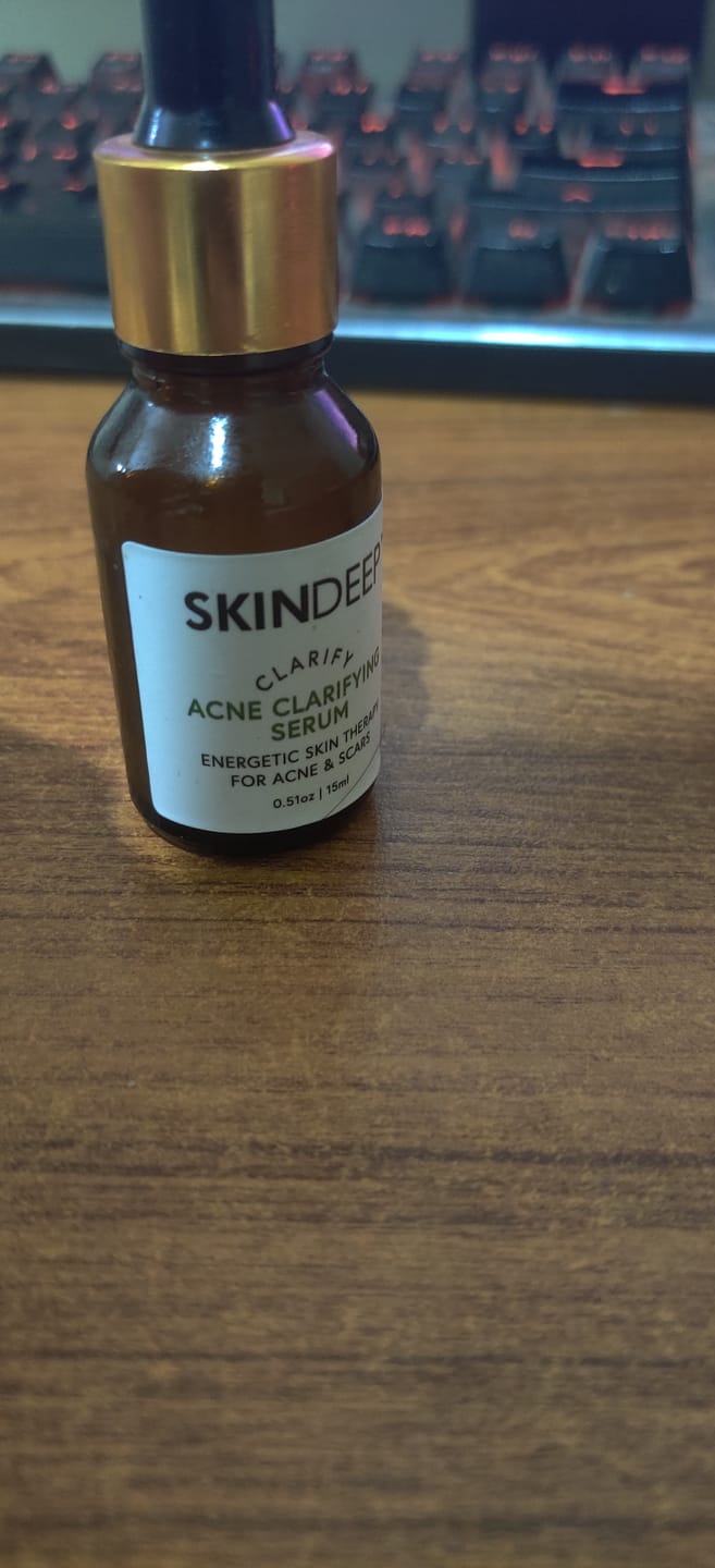 Customer photo review of ACNE CLARIFYING SERUM - Energetic Skin Therapy for Acne & Scars