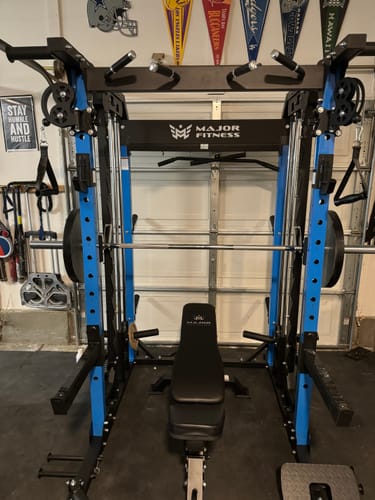 Customer photo review of Major Fitness B52 All-In-One Home Gym Smith Machine