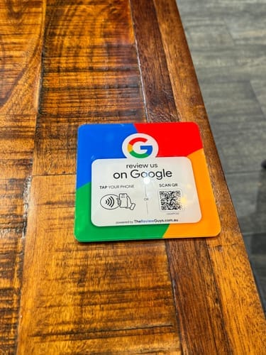 Customer photo review of Google Review NFC Plate +  QR Code