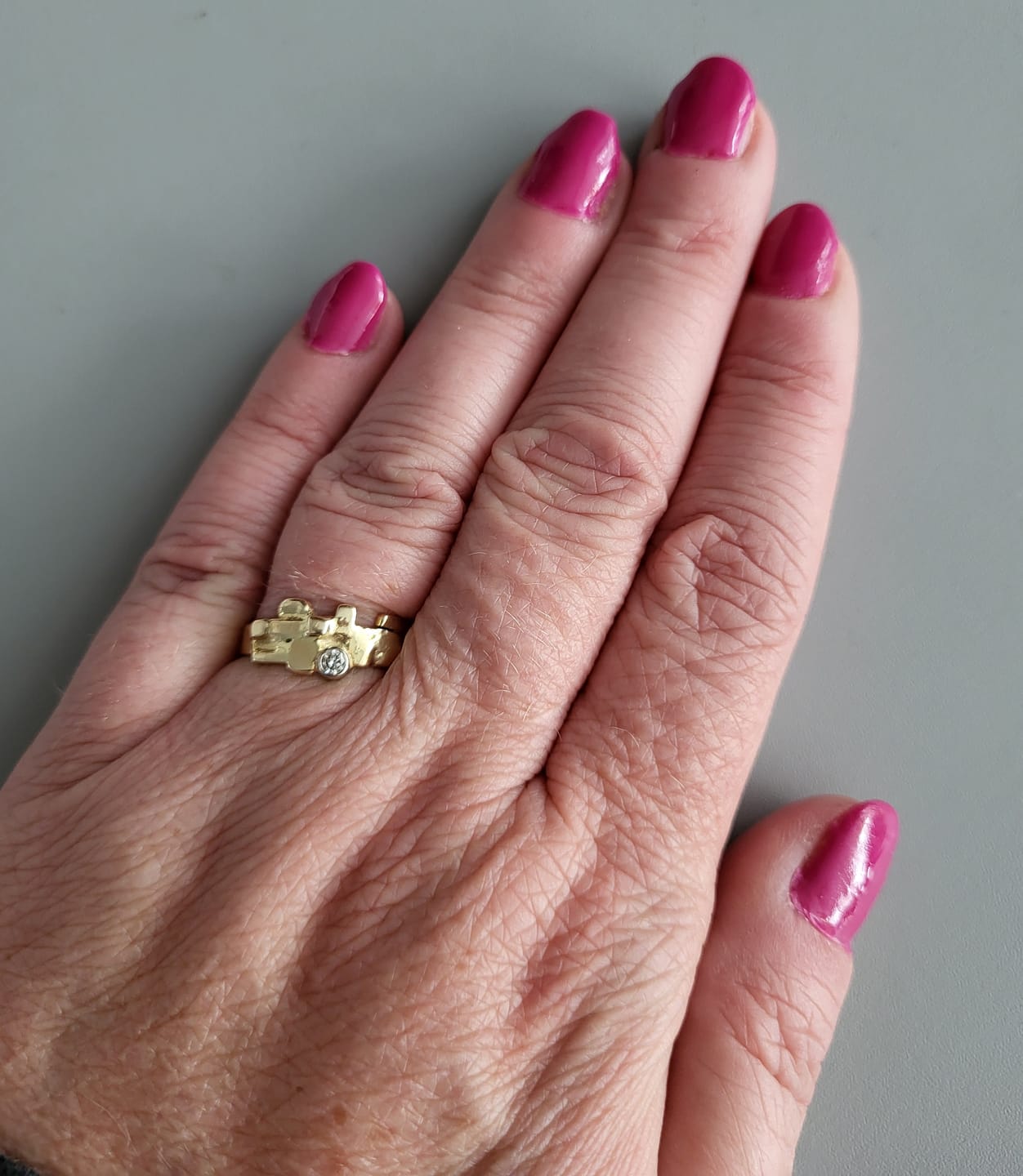 Customer photo review of Purplish Red Dipping Powder