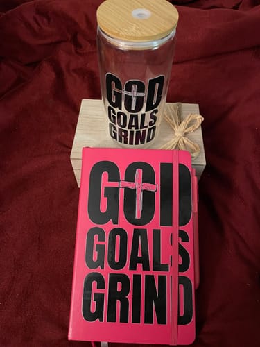 Vickie P. review of UV DTF Planner Cover Decal - God, Goals, Grind image 1 out of 3