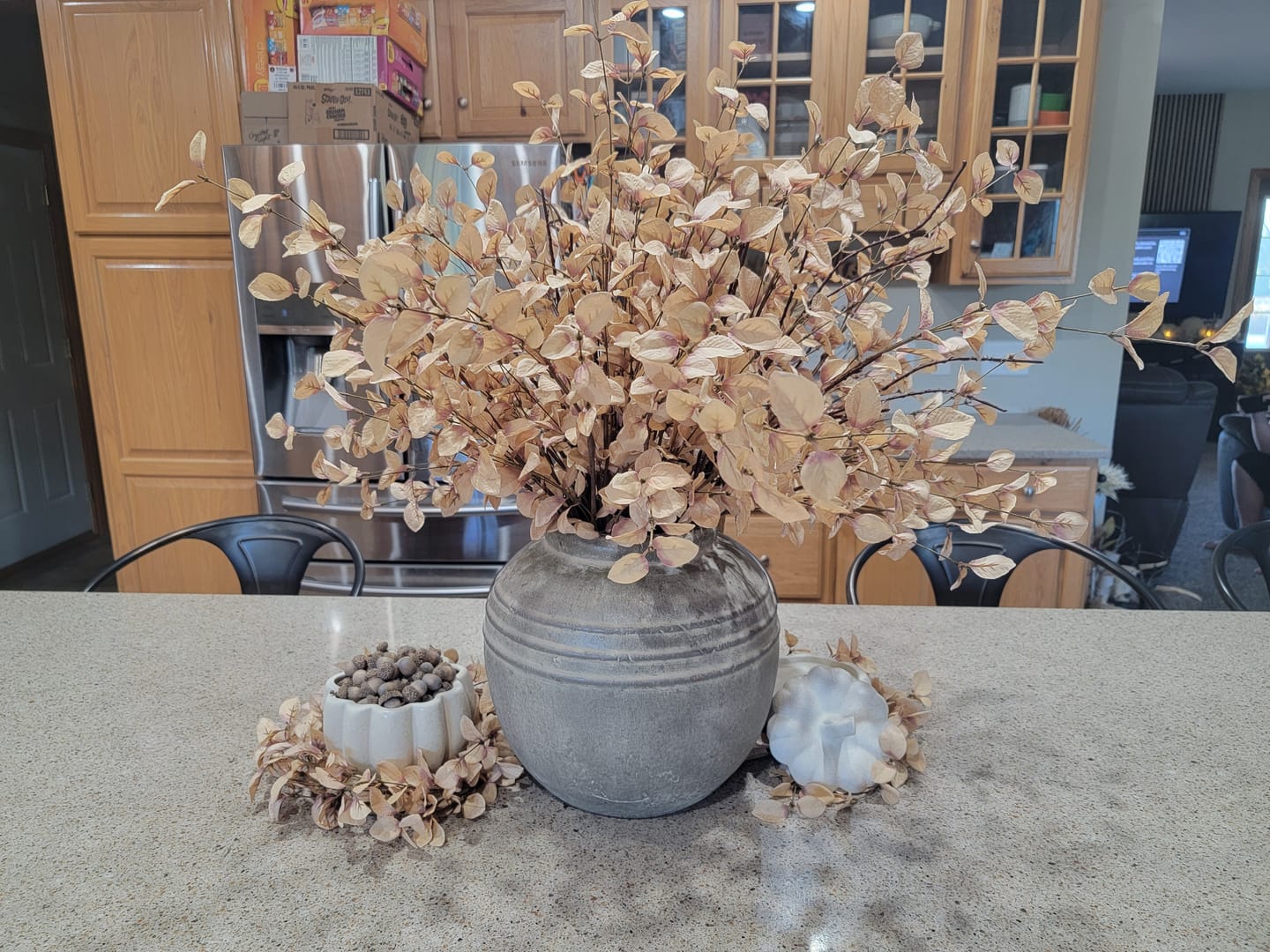 Customer photo review of Beige Eucalyptus Stem