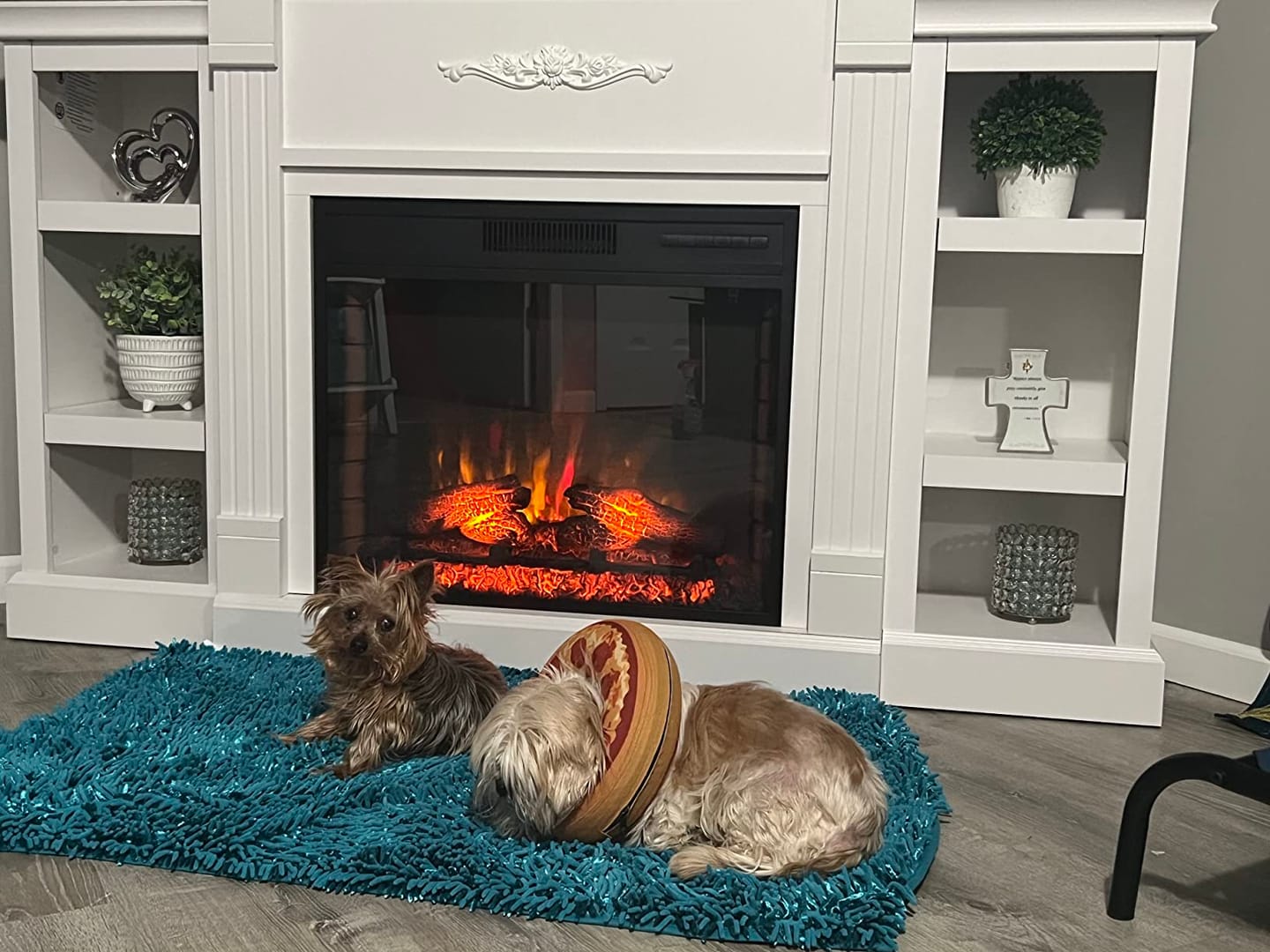 Customer photo review of Lenore 70" Fireplace TV Stand