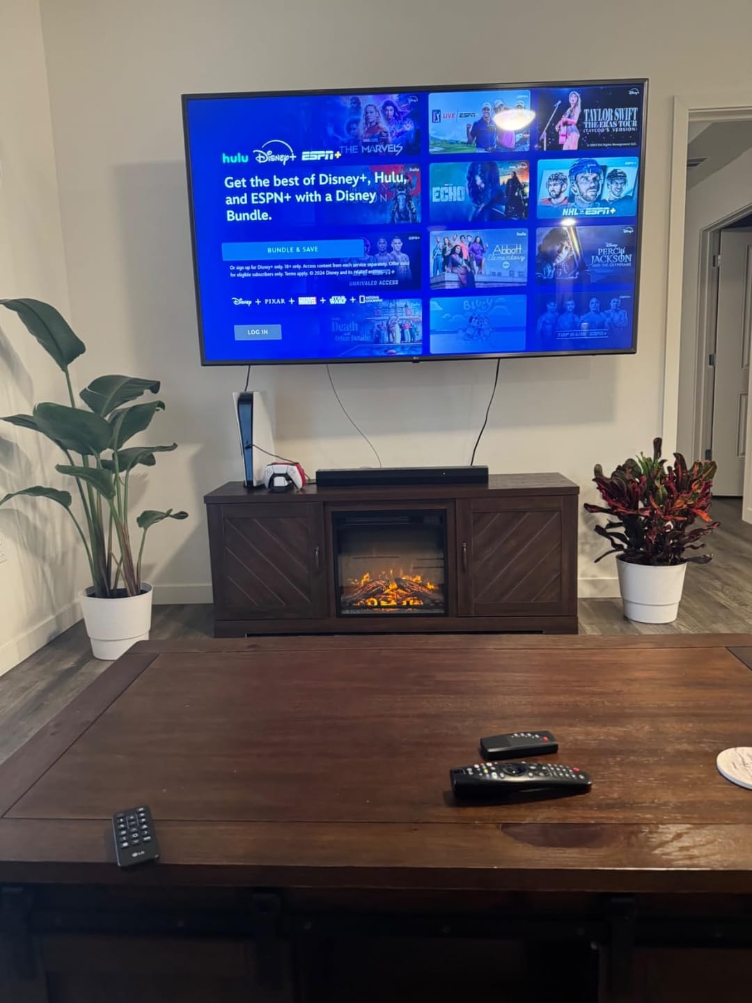 Customer photo review of Hilo 58" Rustic Fireplace TV Stand