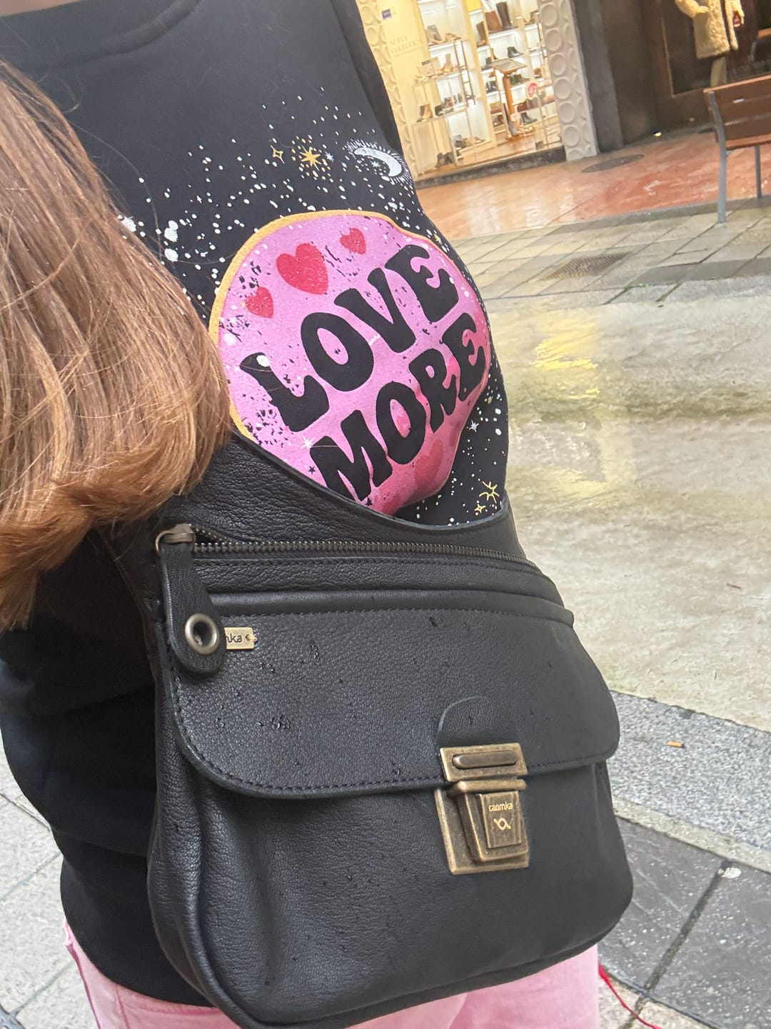 Customer photo review of Riñonera "Classic Black & Old Gold” + Bolsillo trasero · Piel · Pieza Exclusiva Núm. 19004