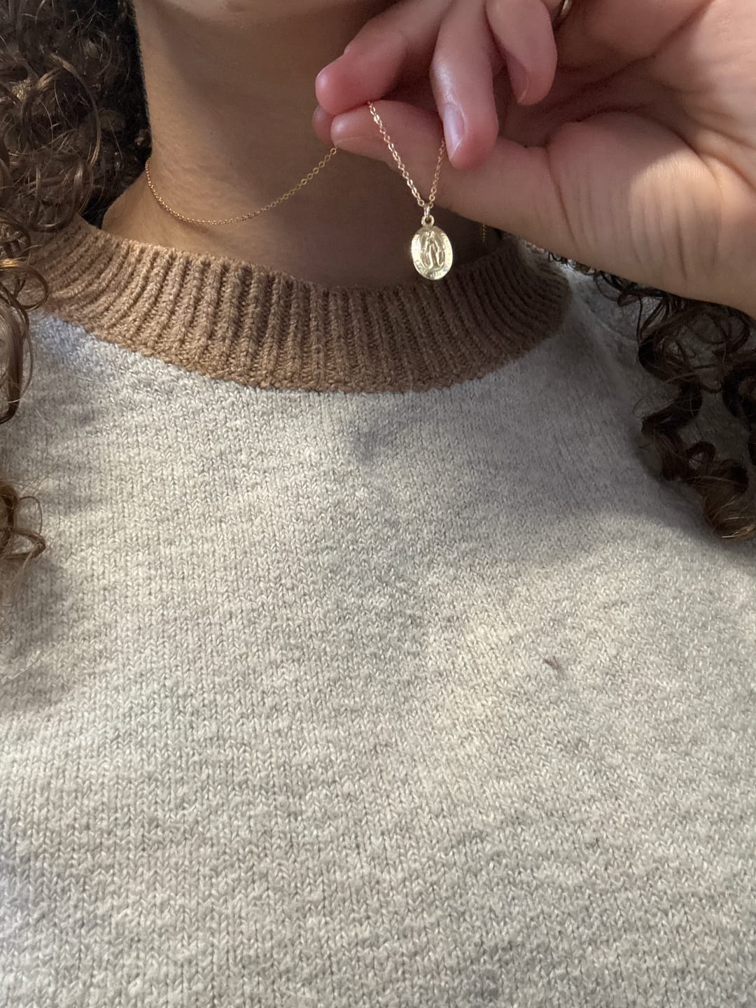 Customer photo review of Miraculous Medal Necklace