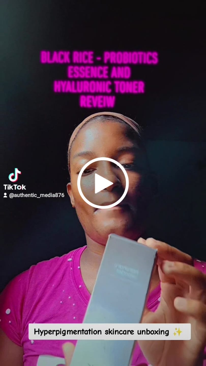 Customer video review of BLACK RICE hyaluronic toner / free of alcohol & fragrance 150ml