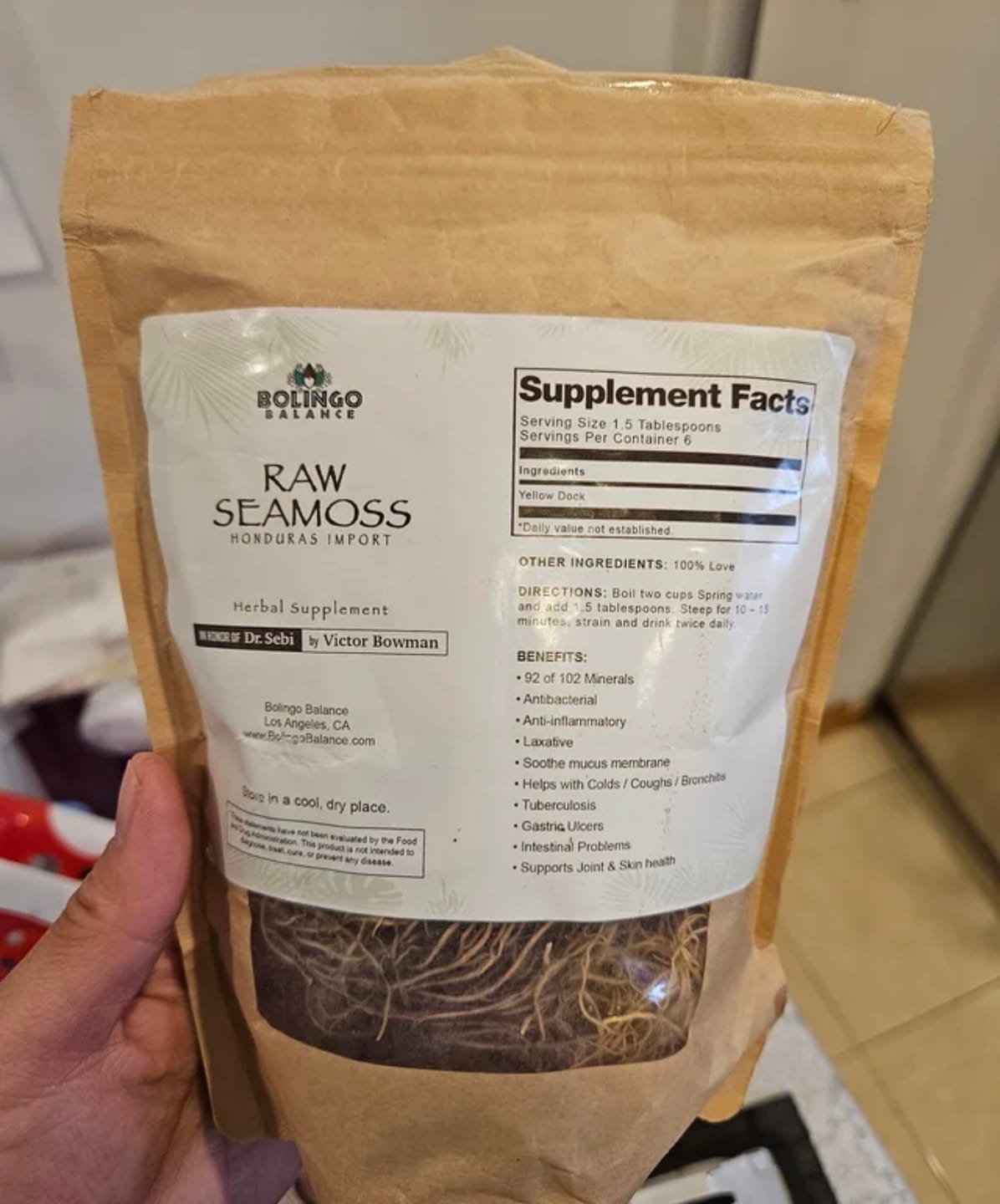 Customer photo review of RAW SEA MOSS
