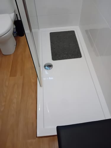 Customer photo review of 1600 x 700 Rectangle Stone Shower Tray