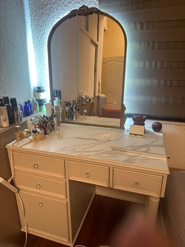 育寧 review of 法式復古實木雕花壁掛藝術鏡 燈鏡可 image 1 out of 1