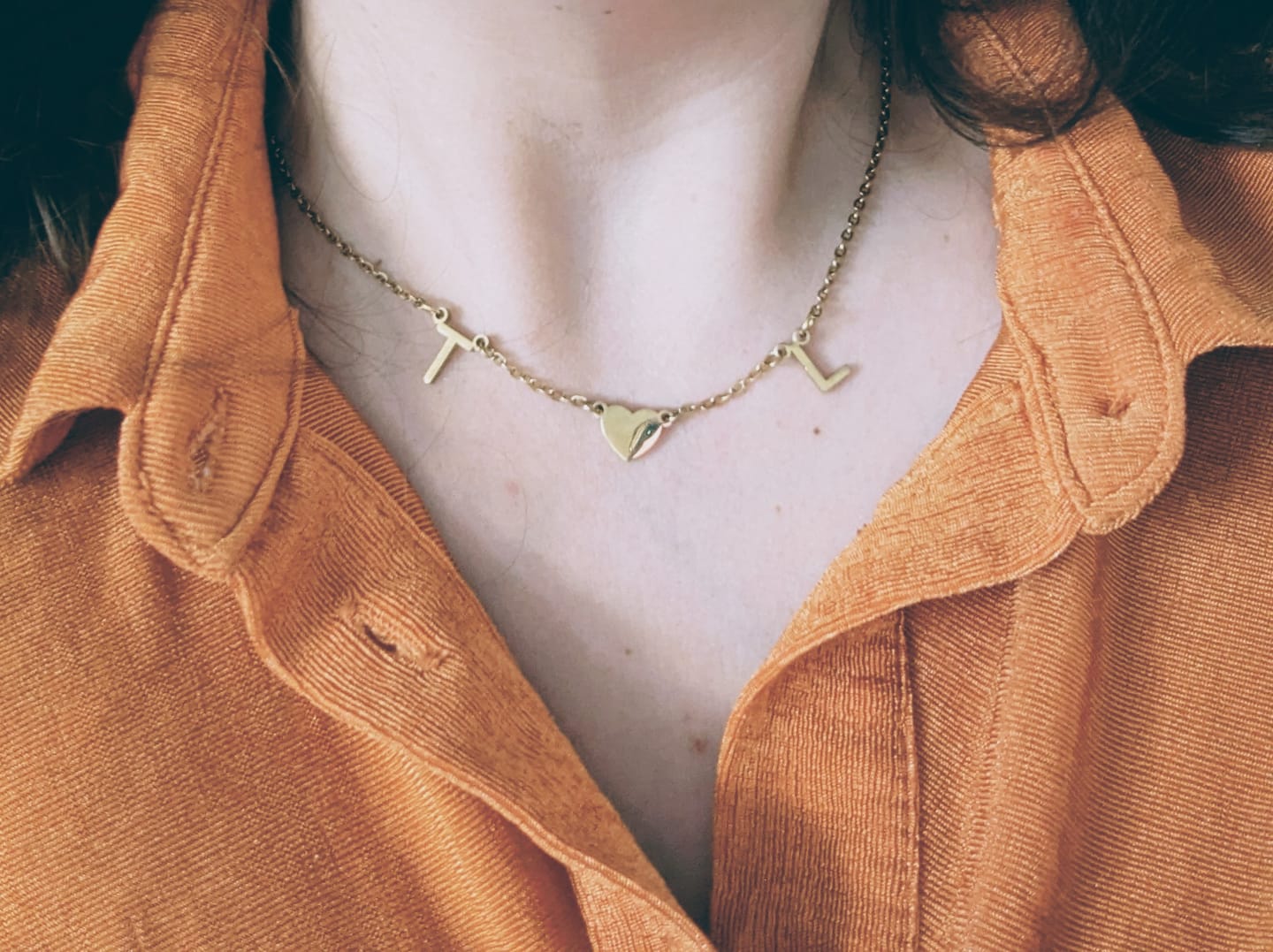 Customer photo review of Collier Initiales Amour