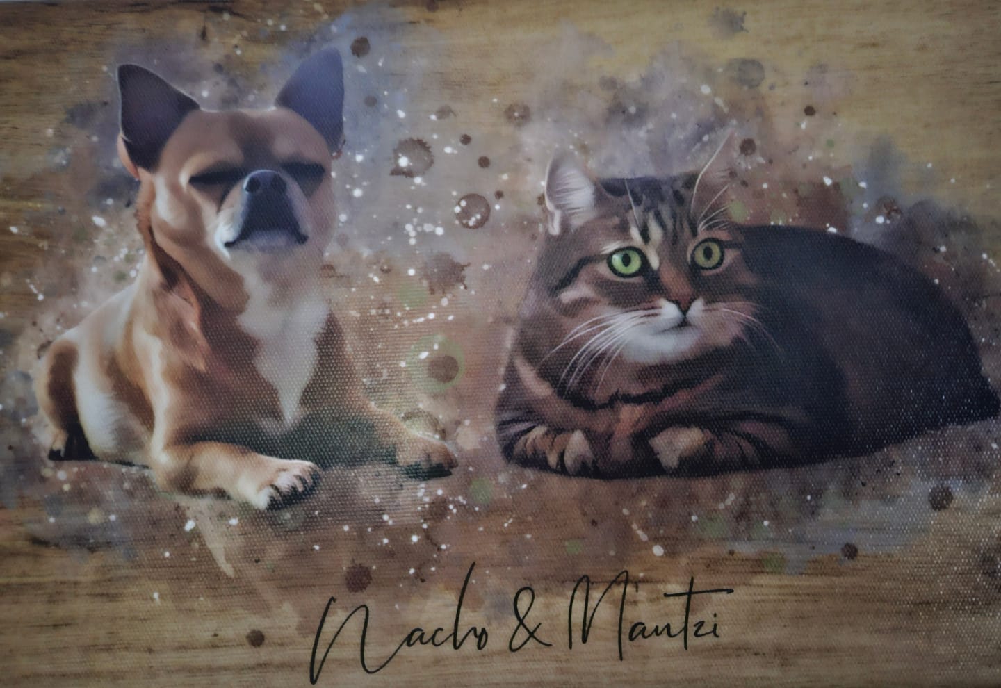 Customer photo review of Dein Hund als Aquarell Tierportrait | Geschenk für Hundebesitzer