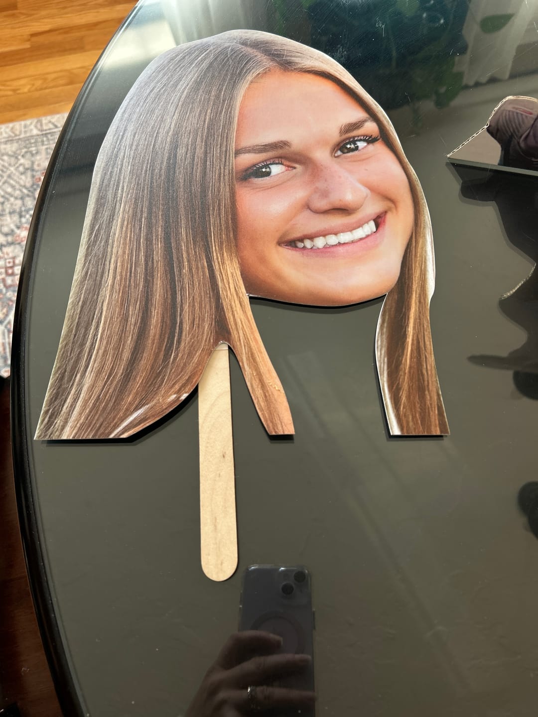 Customer photo review of Personalized Cardstock Fan Face | 6 Count