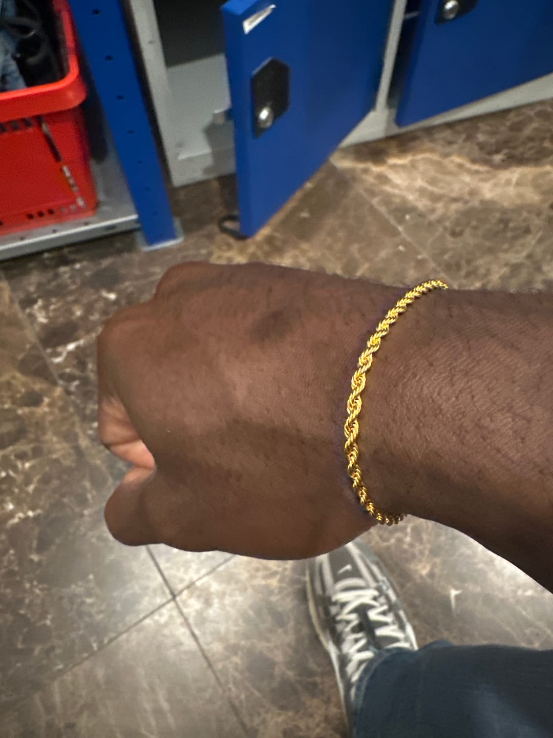 Customer photo review of CLEAN ROPE BRACELET. - 3MM 18K GOLD
