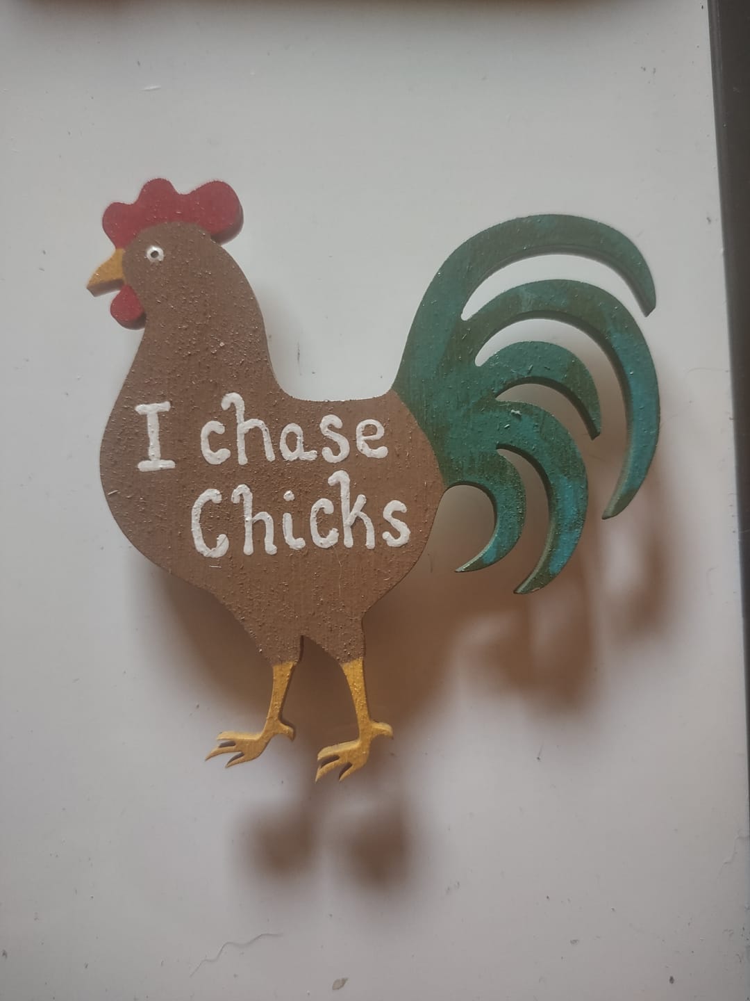 Customer photo review of Unfinished Wood Rooster Chicken Shape - Farm Animal - Craft - up to 24" DIY