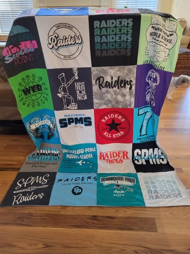 T-shirt quilt featuring raiders by Michele from NC