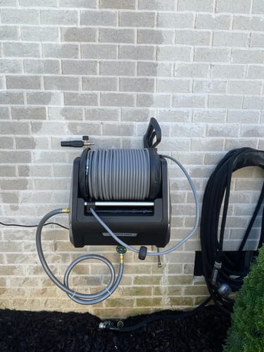 Customer photo review of Grandfalls Retractable  Pressure Washer Plus+ [DIY Set]