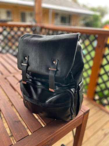 Customer photo review of LuxeLittleOne™ Leather Luxe Baby Bag