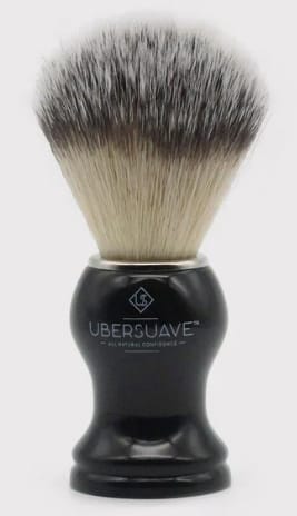 Customer photo review of Ubersuave Eco-Razor Black & Chrome Imitation Ebony Shaving Brush (Synthetic Silvertip)