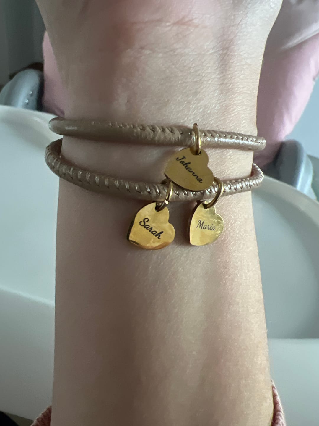 Customer photo review of Meine Liebsten - Familien-Lederarmband
