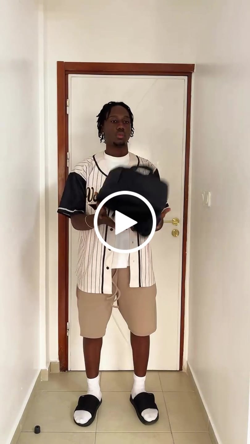 Customer video review of Custom Cream Black Stripe Fashion Raglan Sleeves Authentic Baseball Jersey